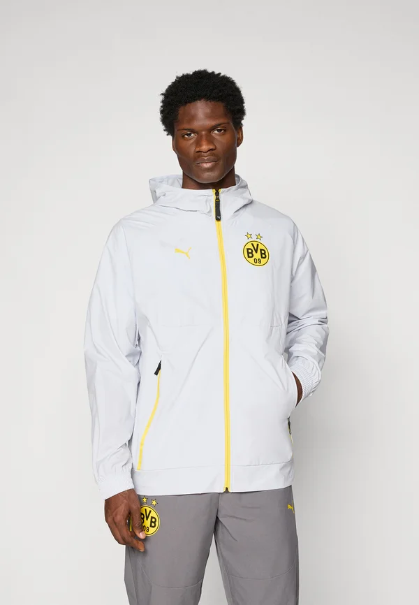 BVB PUMATECH JACKET - Vereinsmannschaften - silver-coloured mist/faster yellow