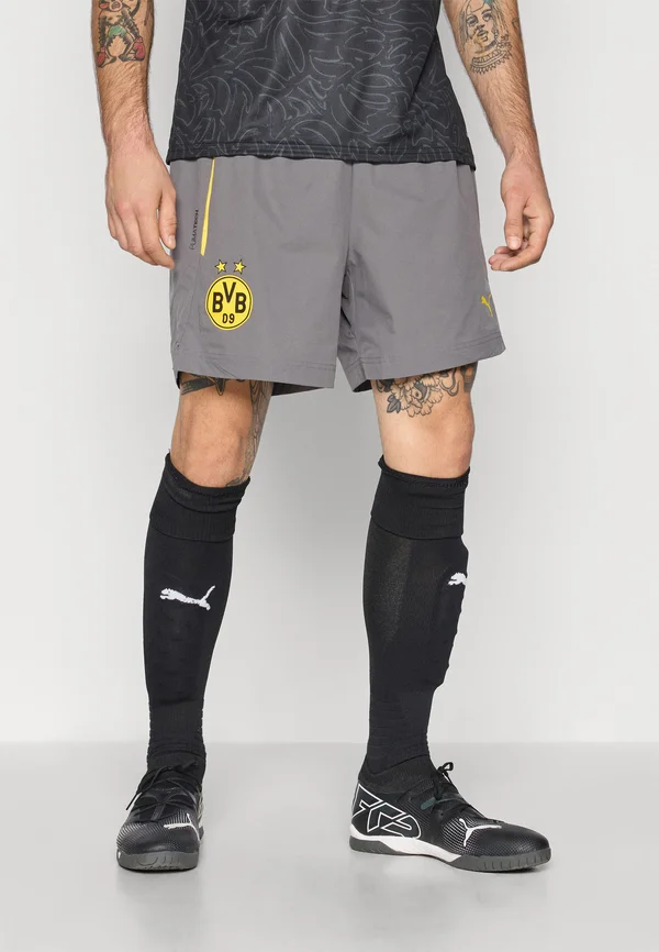 BVB RELAXED SHORTS - Vereinsmannschaften - cool dark gray/faster yellow