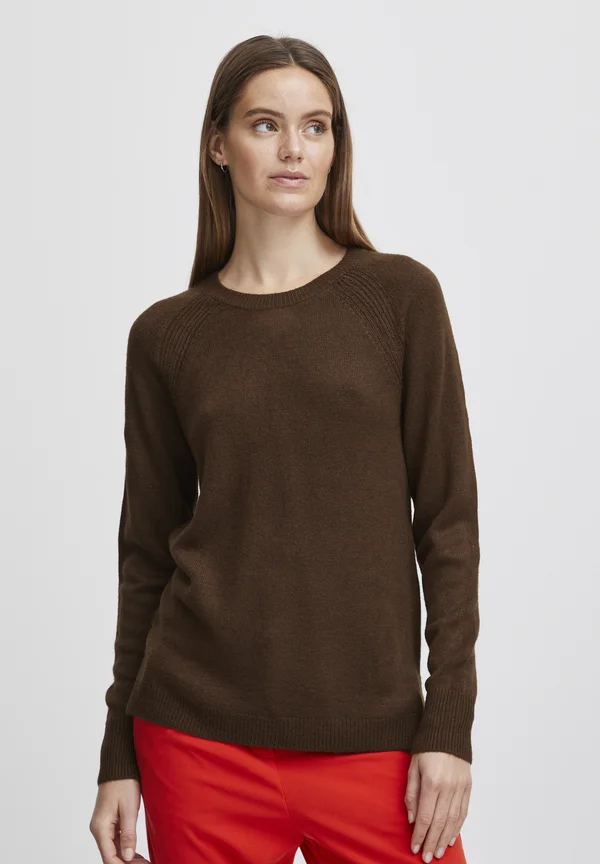 BYMalea - Strickpullover - chicory coffee