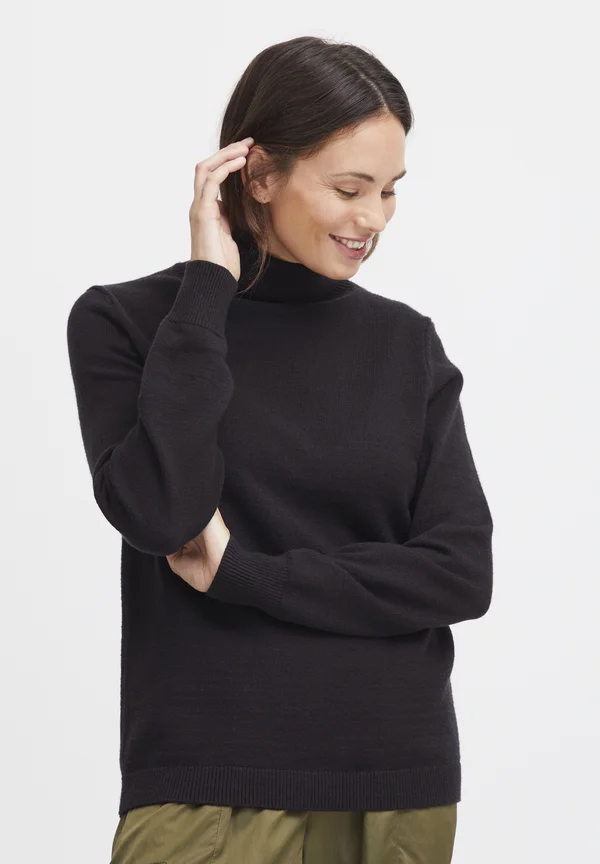 BYMANINA ROLLNECK - Strickpullover - black