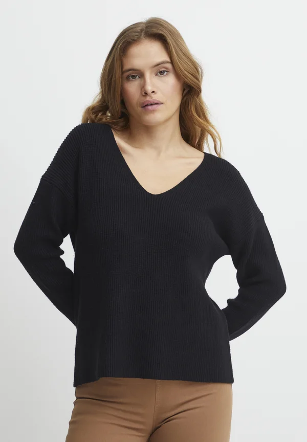 BYMILO - Strickpullover - black