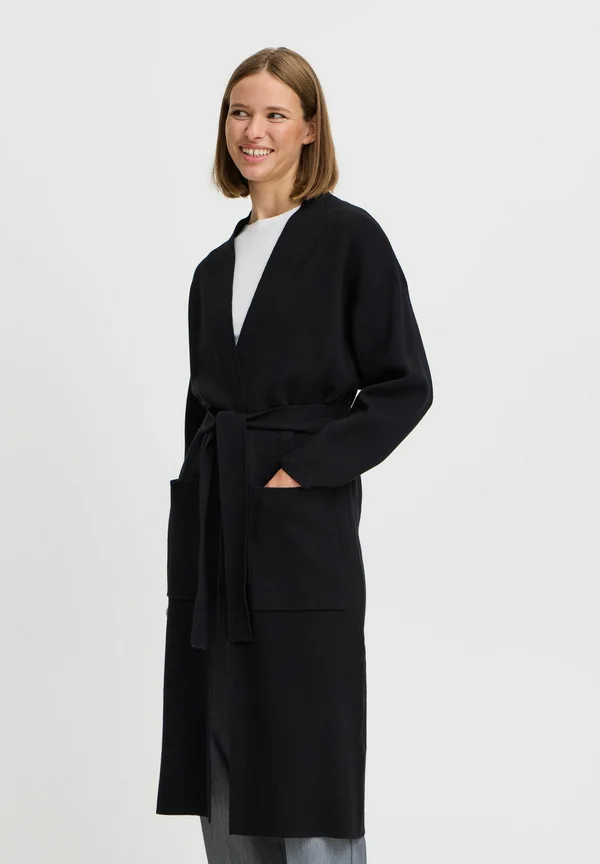 BYMIRAN LONG CARDIGAN - Strickjacke - black
