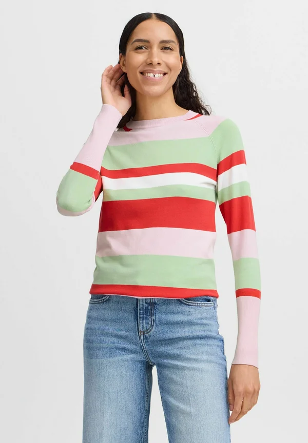 BYMMORLA LONG CUFF - Strickpullover - roseate spoonbill mix