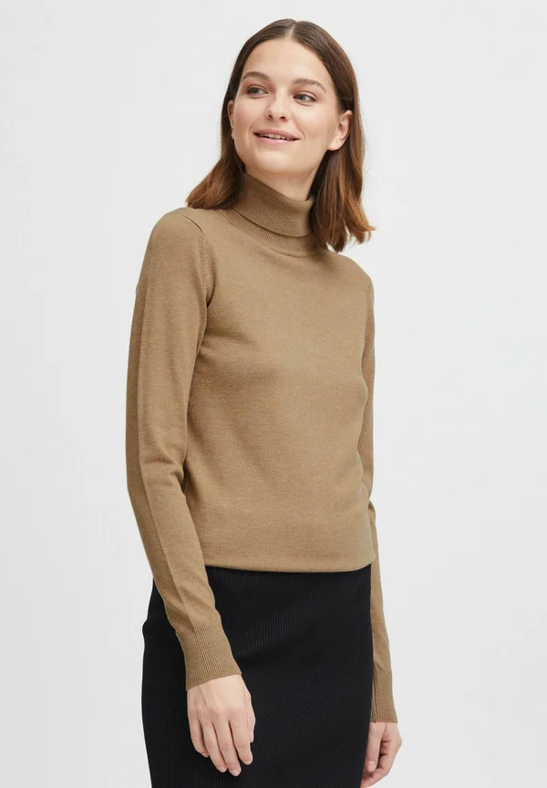 BYMMORLA ROLLNECK - Strickpullover - sepia tint melange
