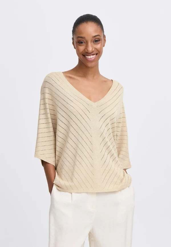 BYMOBBE - Strickpullover - frosted almond