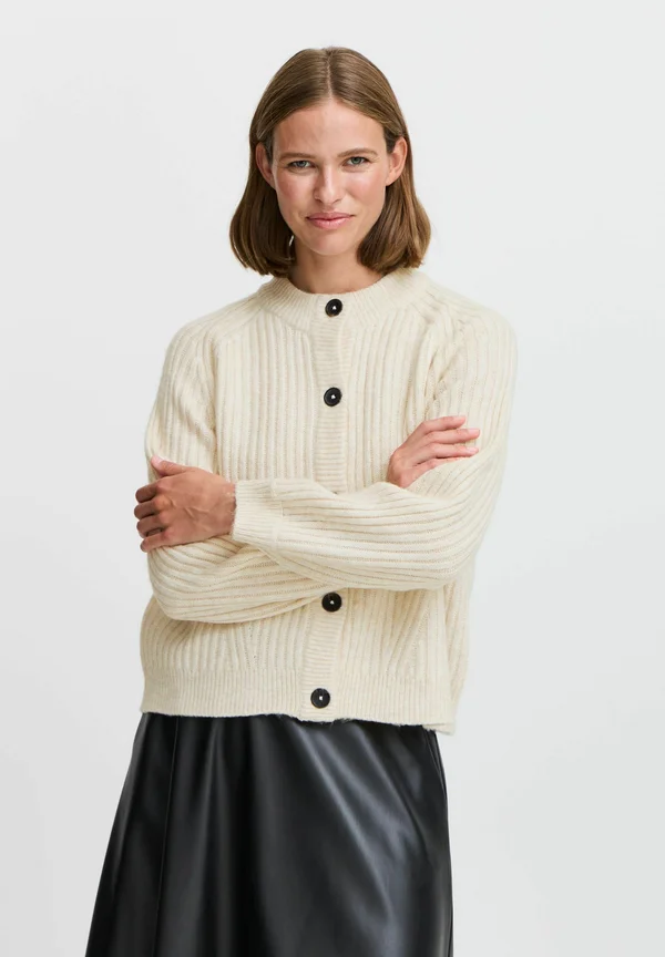 BYNELLO - Strickjacke - birch melange
