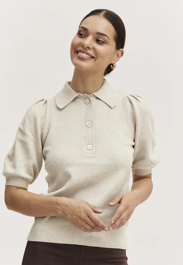 BYNONINA - Strickpullover - cement melange