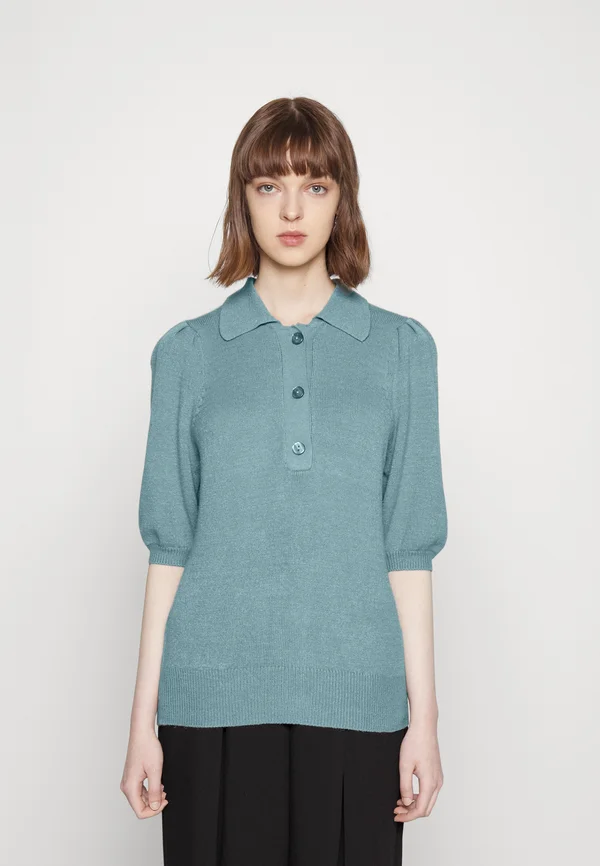 BYNONINA - Strickpullover - smoke blue melange