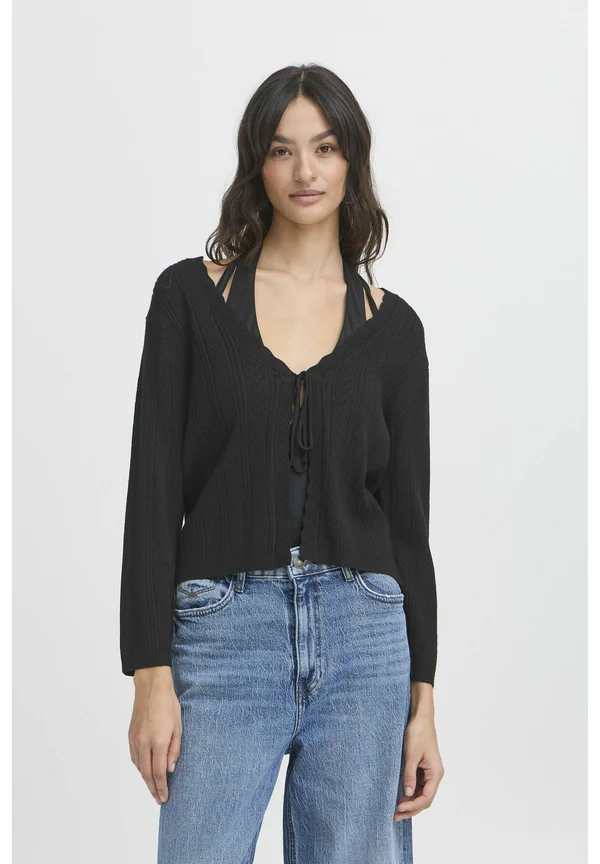 BYOMANJA - Strickjacke - black