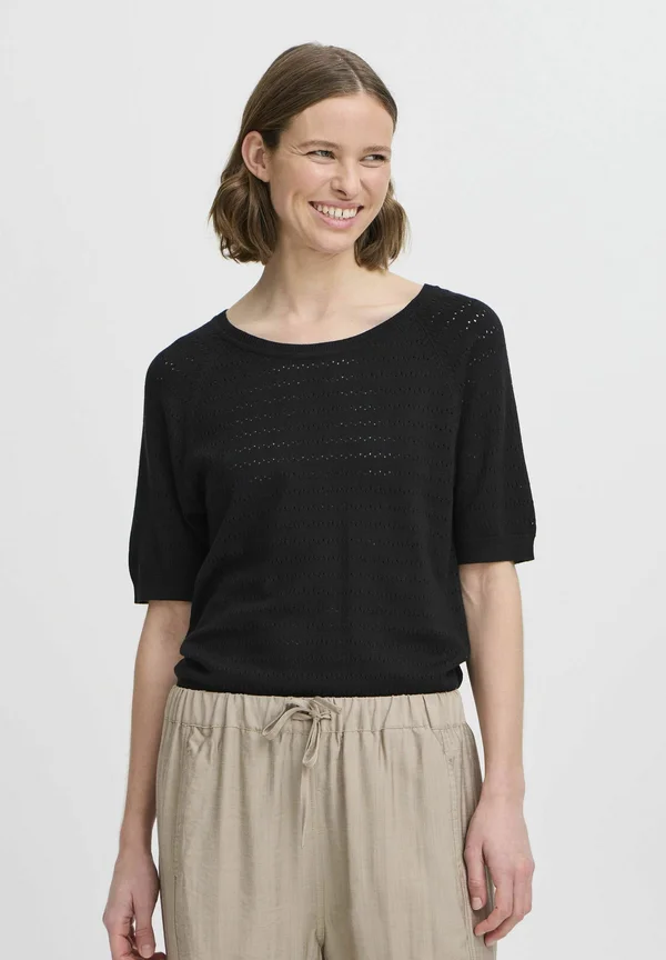 BYOMANJA - Strickpullover - black