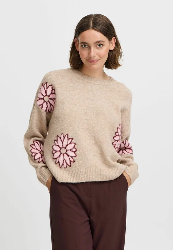 BYOMEA - Strickpullover - cement mix