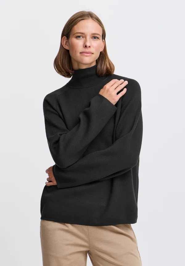 BYOTARI ROLLNECK - Strickpullover - black