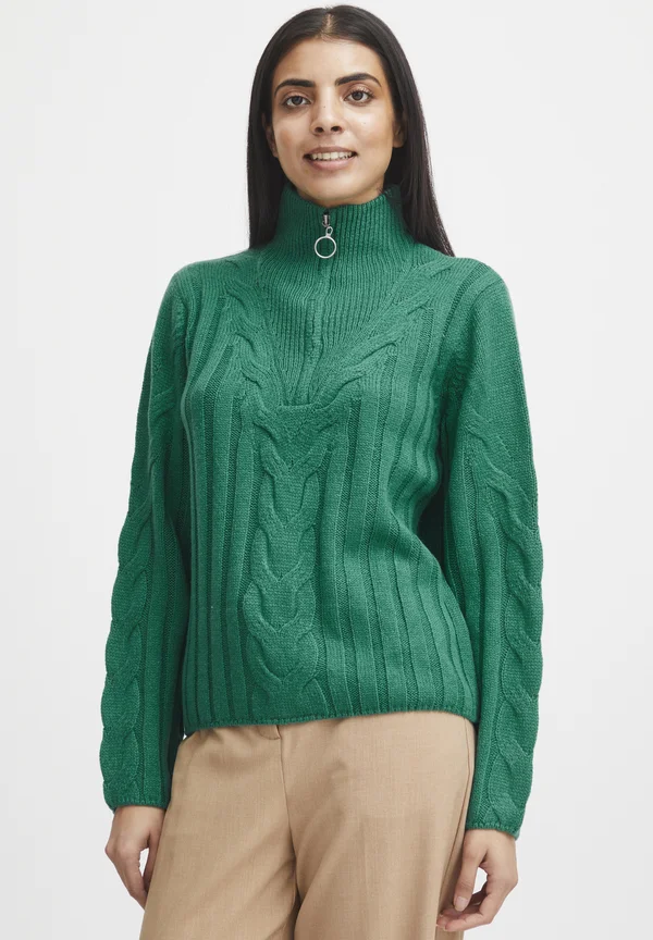 BYOTINKA HALFZIP JUMPER - - Strickpullover - cadmium green