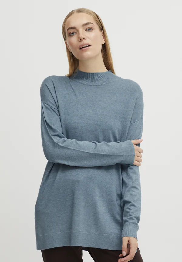 BYPIMBA - Strickpullover - smoke blue melange
