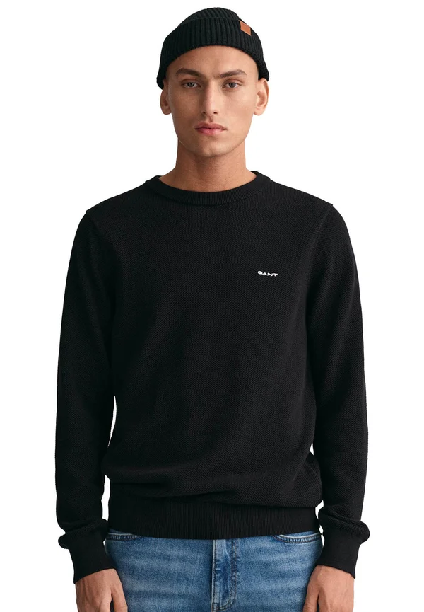 C-NECK - Strickpullover - black