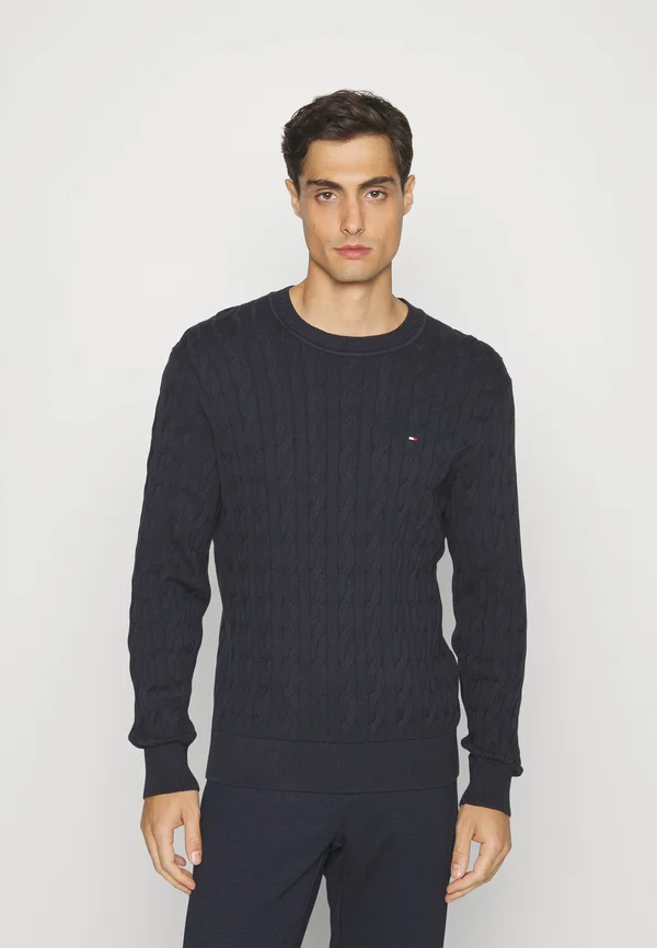 CABLE CREW NECK - Strickpullover - desert sky
