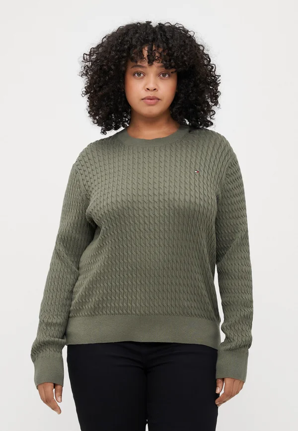 CABLE FINE - Strickpullover - green
