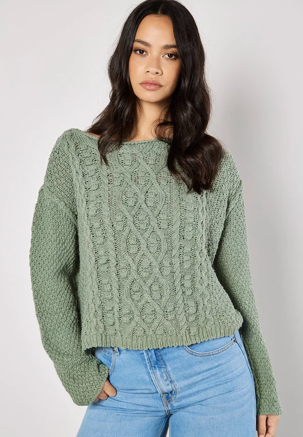CABLE KNIT - Strickpullover - mint