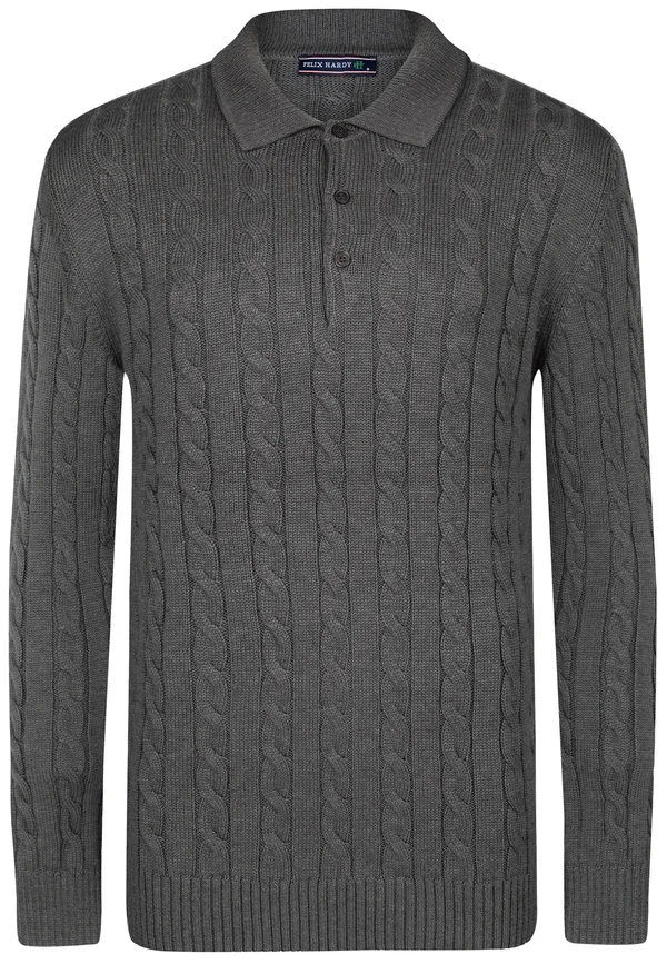 CABLE LONG SLEEVE - Strickpullover - anthracite