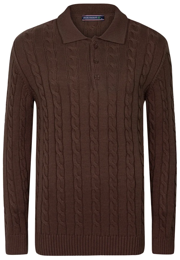 CABLE LONG SLEEVE - Strickpullover - brown