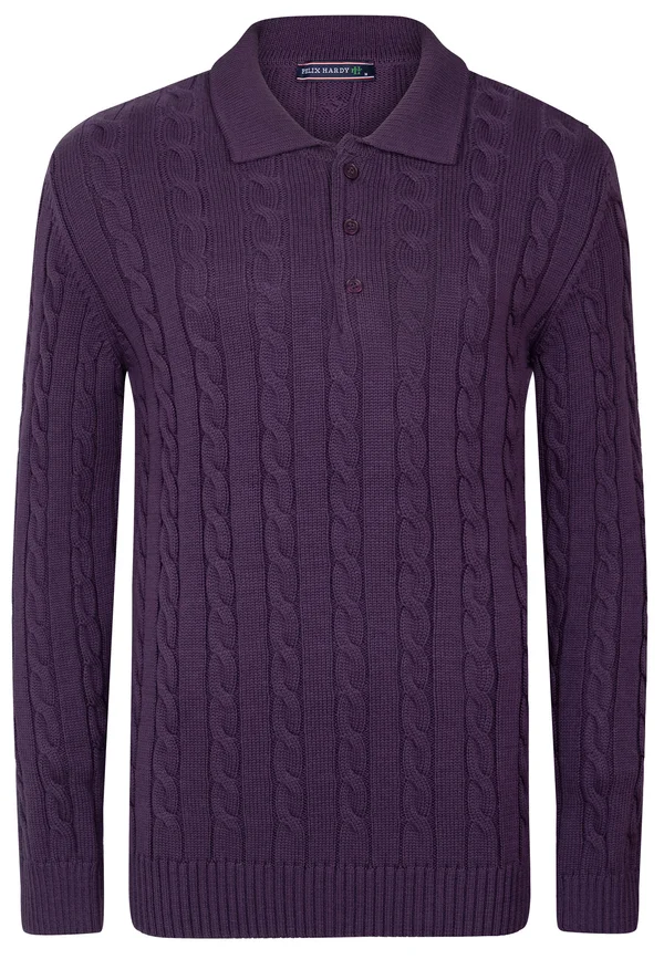 CABLE LONG SLEEVE - Strickpullover - purple