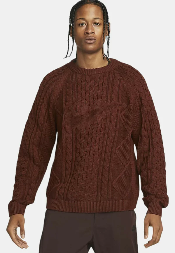 CABLE LS - Strickpullover - chocolate