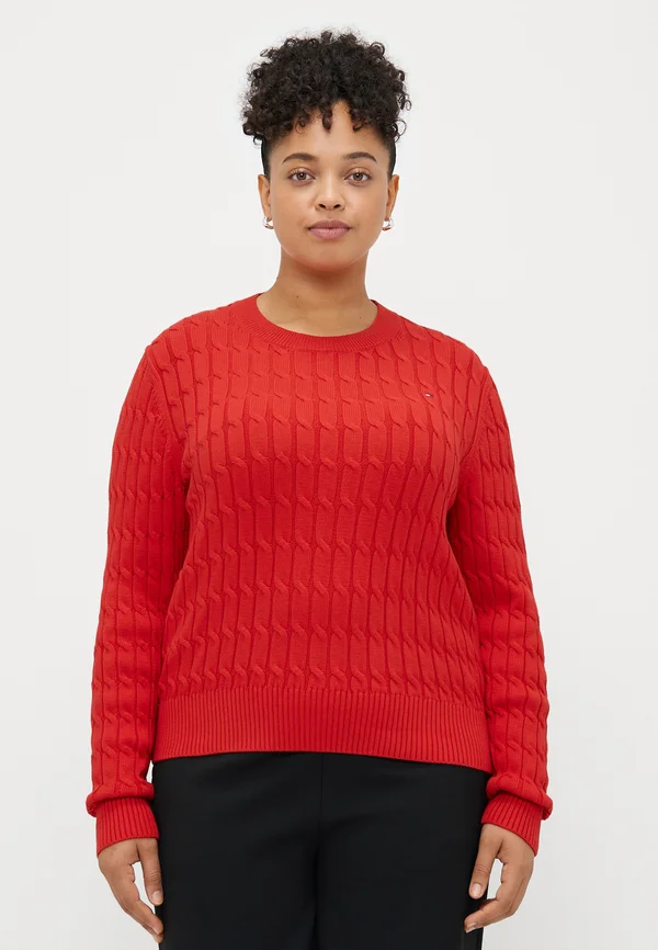 CABLE MID  - Strickpullover - primary red