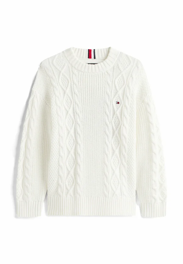 CABLE MIX GRAPHIC - Strickpullover - ivory silk