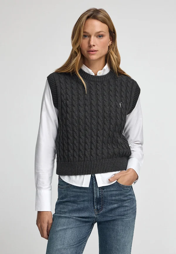 CABLE NRIGBY GO - Strickpullover - dark gray vigore