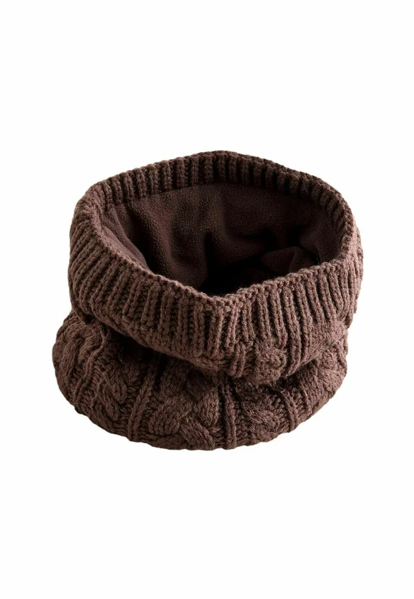 CABLE - REGULAR FIT - Schlauchschal - chocolate brown