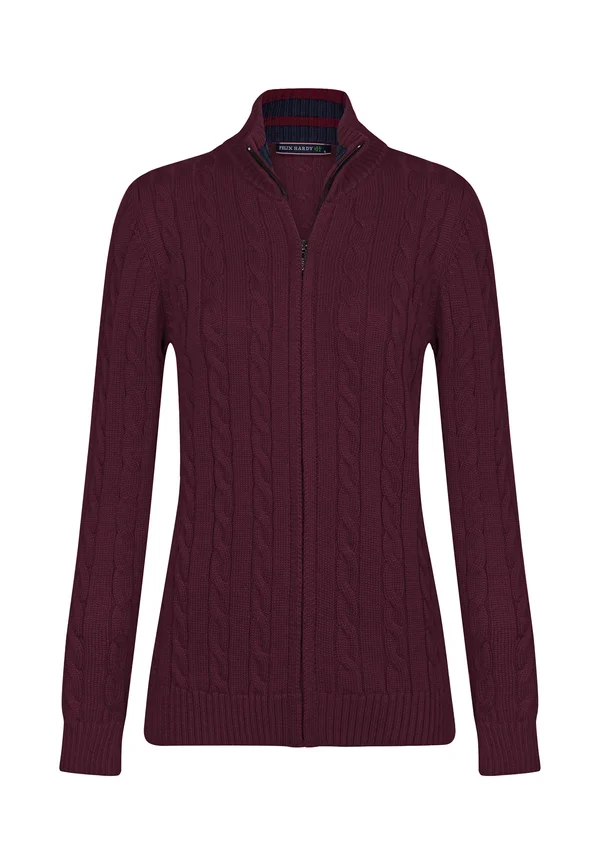 CABLE - Strickjacke - bordeaux