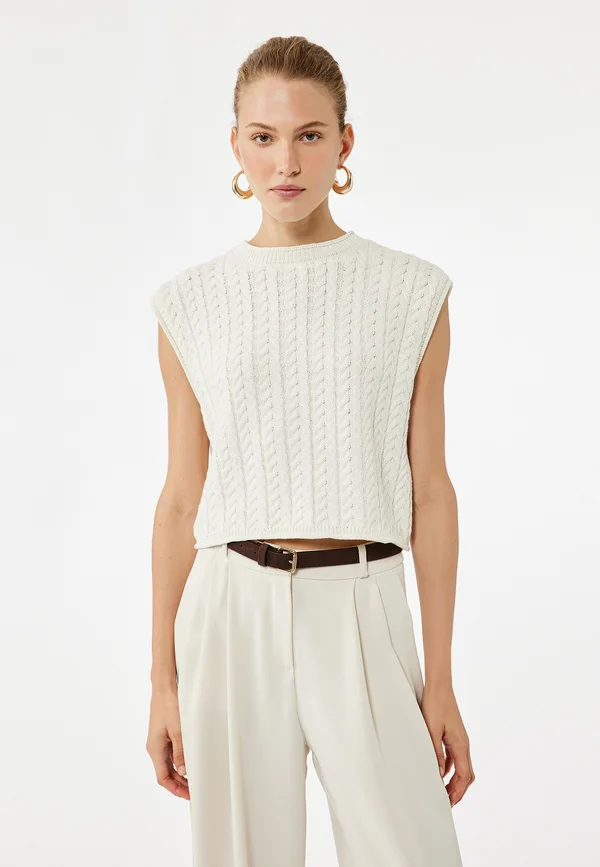 CABLE  - Strickpullover - beige