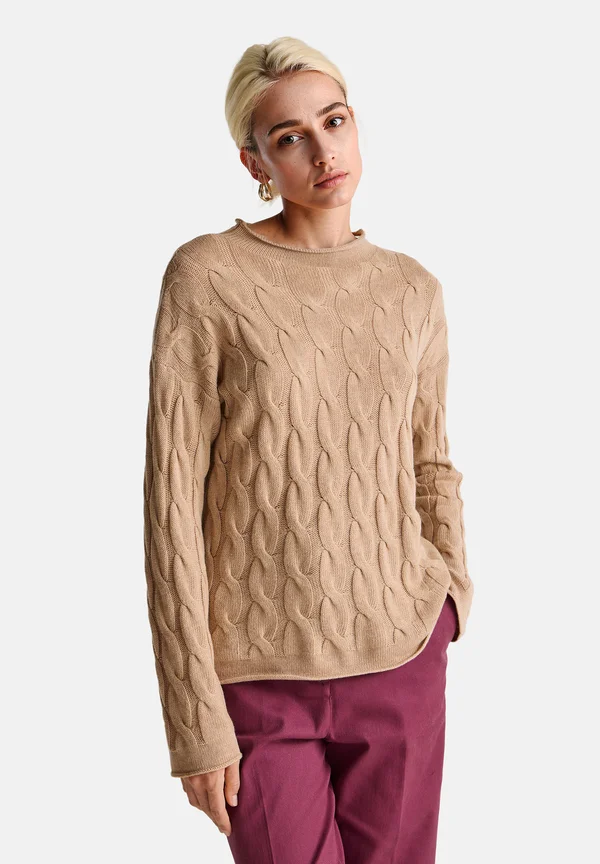 CABLE - Strickpullover - beige