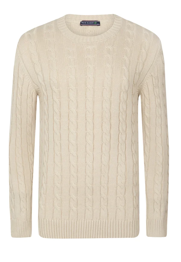 CABLE  - Strickpullover - beige