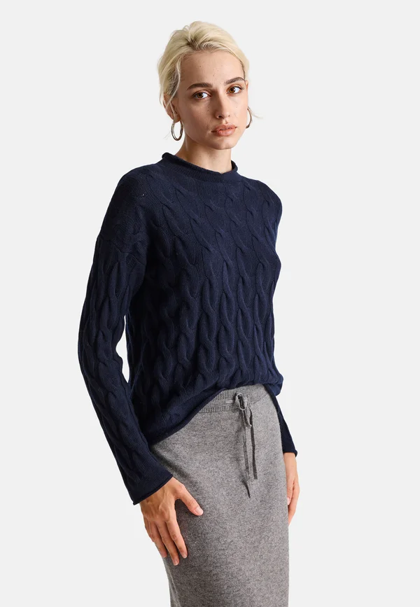 CABLE - Strickpullover - blue