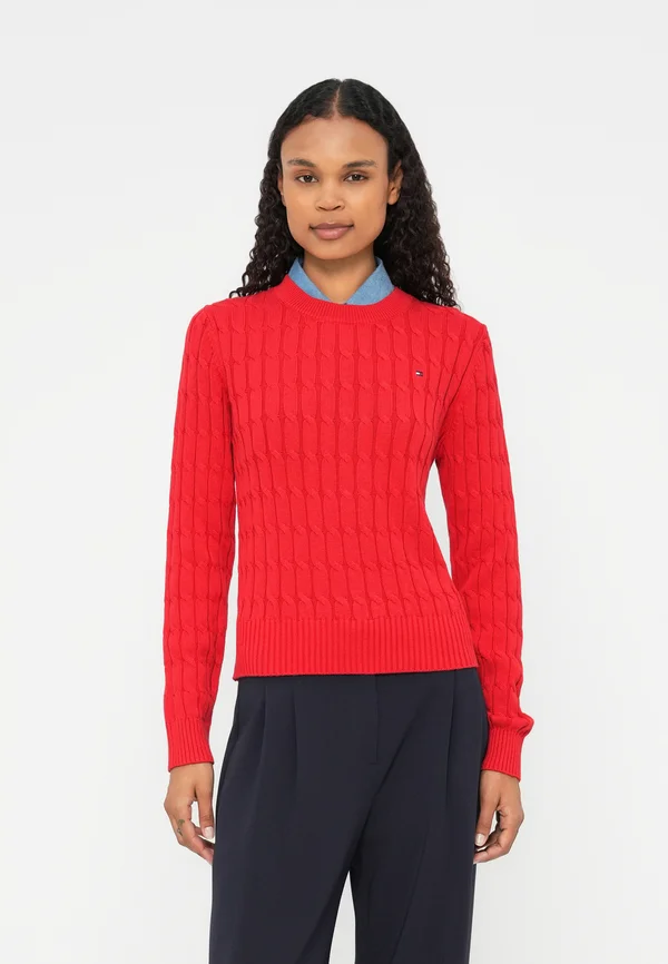 CABLE - Strickpullover - primary red