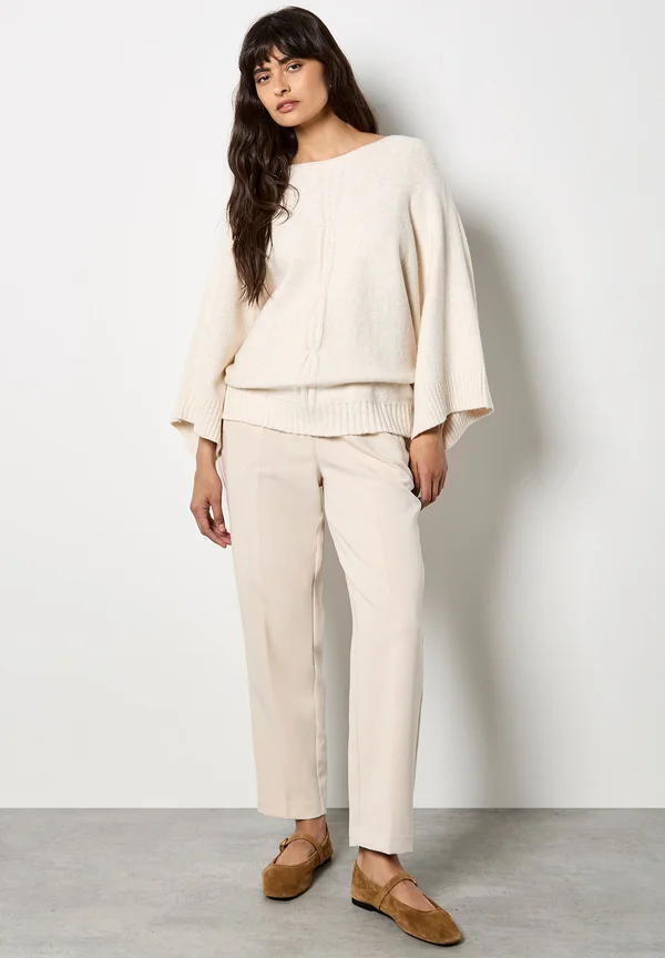 CABLE - Strickpullover - stone