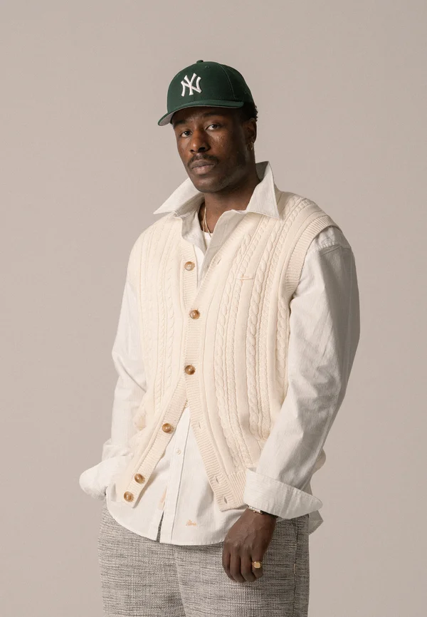 CABLE VEST UNISEX - Weste - antique white