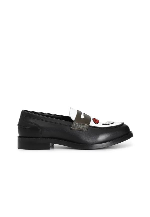 CAFÈ NOIR - MOCASSINI IN PELLE PER DONNA - Mokassin - black