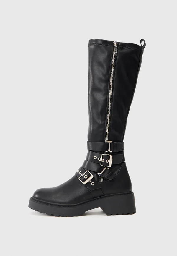 CALLME - Cowboy-/Bikerboot - black