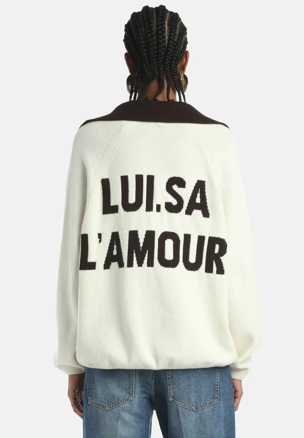 CAMBIAGO - Strickpullover - panna-marrone