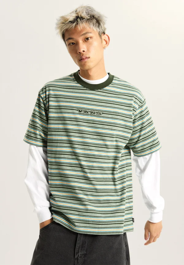 CAMERON STRIPE - T-Shirt print - olive
