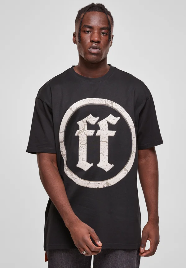 CAMO LOGO HEAVY OVERSIZED TEE - T-Shirt basic - black