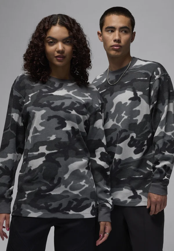 CAMO LONG-SLEEVE - Strickpullover - black sail