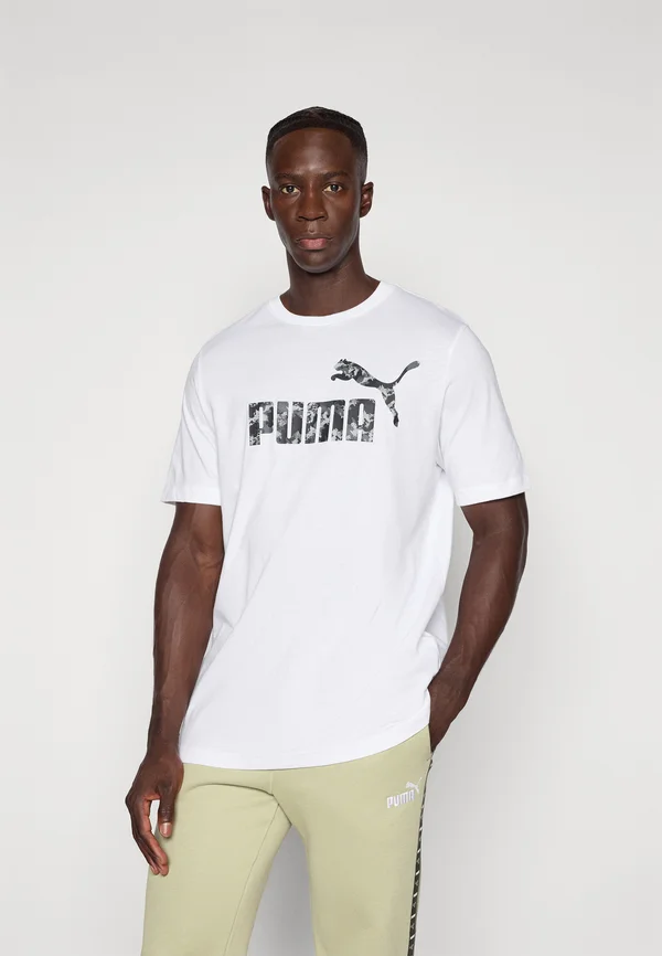 CAMO TEE - Sport T-Shirt - white