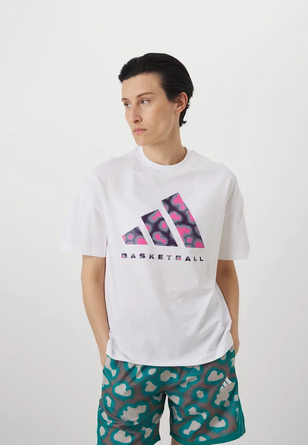 CAMO TEE - T-Shirt print - white/silver violet