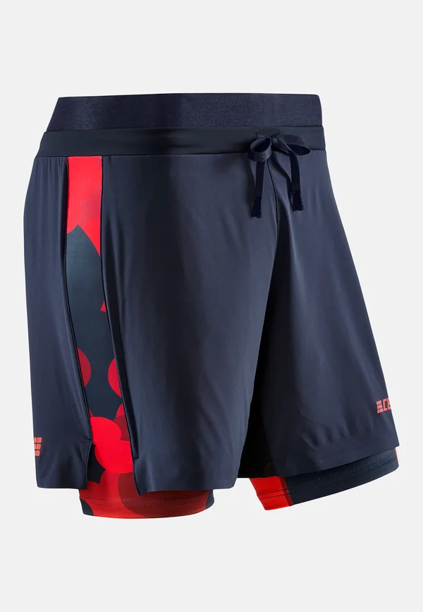 CAMOCLOUD 2IN1 - Kurze Sporthose - lava peacoat