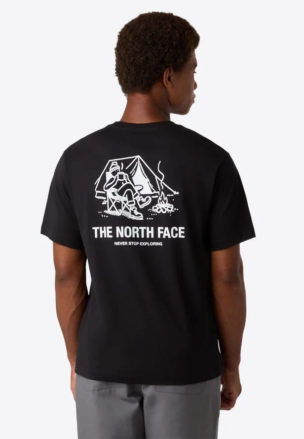 CAMPFIRE  RELAXED TEE - T-Shirt print - tnf black tnf white