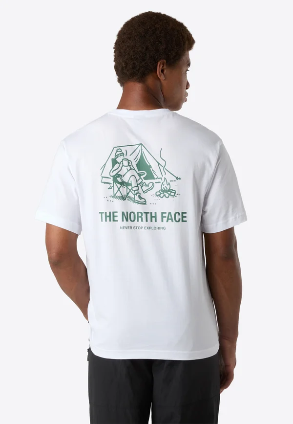 CAMPFIRE  RELAXED TEE - T-Shirt print - tnf white duck green