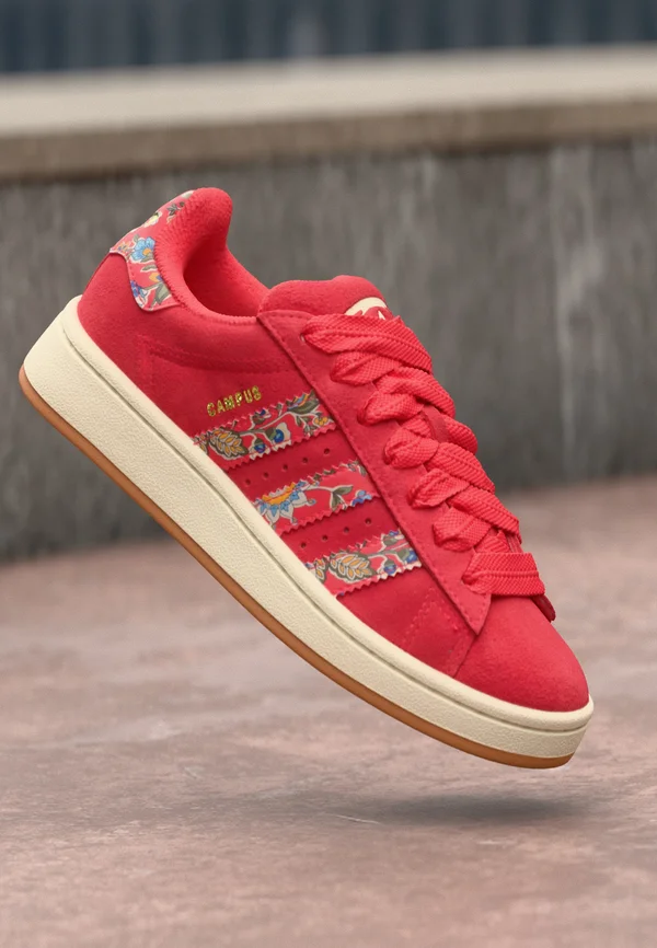 CAMPUS 00S - Sneaker low - semi lucid red/cream white/gold-coloured metallic